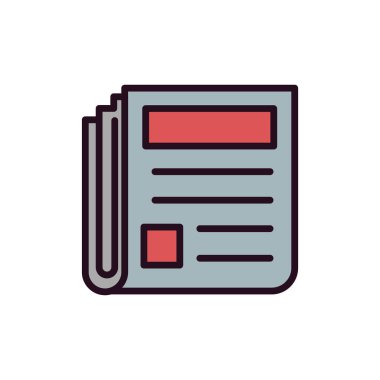 gazete simgesi vektör illüstrasyonu