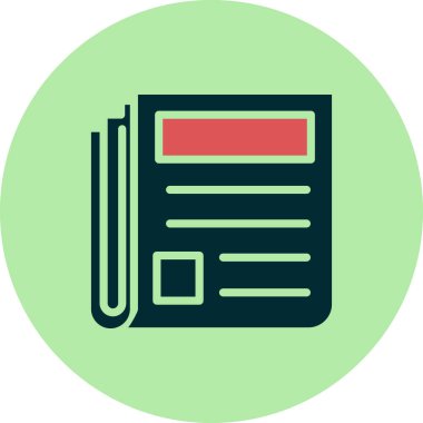 gazete simgesi vektör illüstrasyonu