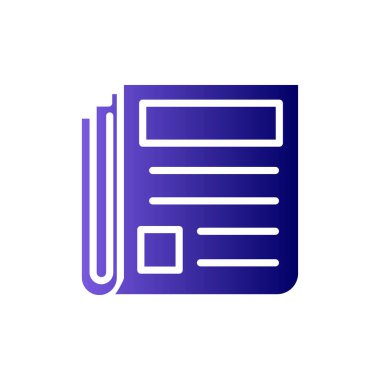 gazete simgesi vektör illüstrasyonu