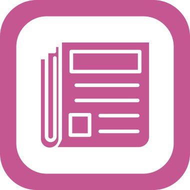 gazete simgesi vektör illüstrasyonu