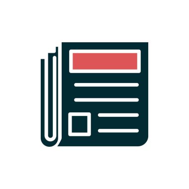 gazete simgesi vektör illüstrasyonu