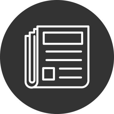 gazete simgesi vektör illüstrasyonu