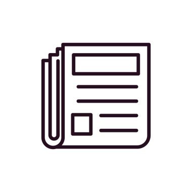 gazete simgesi vektör illüstrasyonu