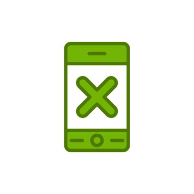 cep telefonu ikonu vektör illüstrasyonu. Telefon Yok