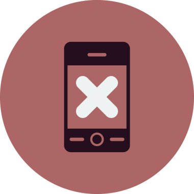 cep telefonu ikonu vektör illüstrasyonu. Telefon Yok
