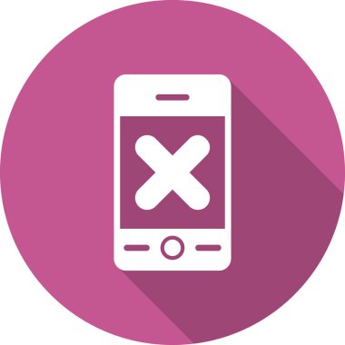 cep telefonu ikonu vektör illüstrasyonu. Telefon Yok