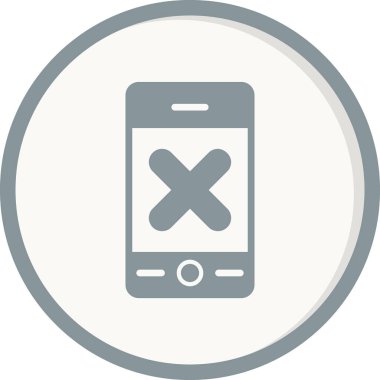 cep telefonu ikonu vektör illüstrasyonu. Telefon Yok