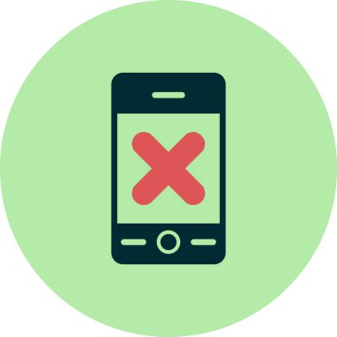 cep telefonu ikonu vektör illüstrasyonu. Telefon Yok