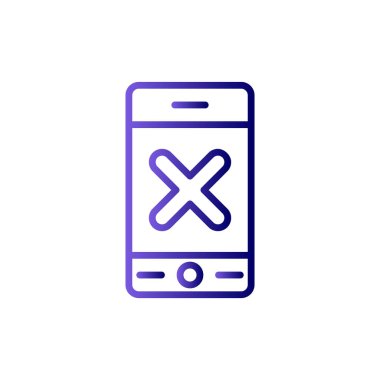cep telefonu ikonu vektör illüstrasyonu. Telefon Yok