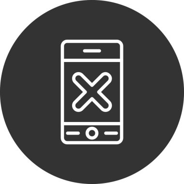 cep telefonu ikonu vektör illüstrasyonu. Telefon Yok