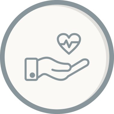 Kalp ikonu vektör illüstrasyonu. Destekle 