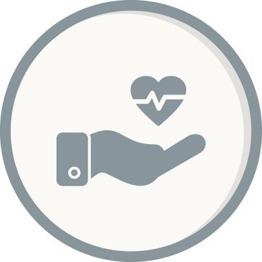 Kalp ikonu vektör illüstrasyonu. Destekle 