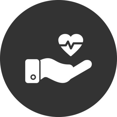 Kalp ikonu vektör illüstrasyonu. Destekle 