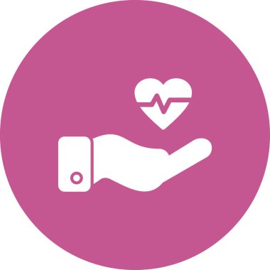 Kalp ikonu vektör illüstrasyonu. Destekle 