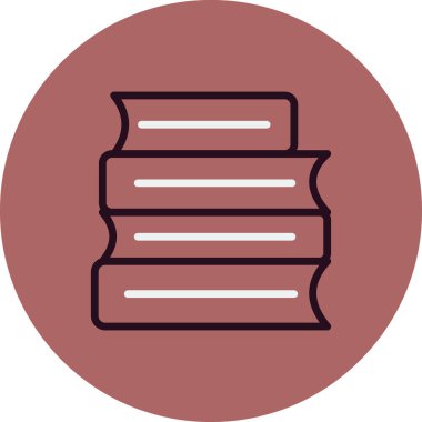 Kitaplar. Web simgesi basit illüstrasyon