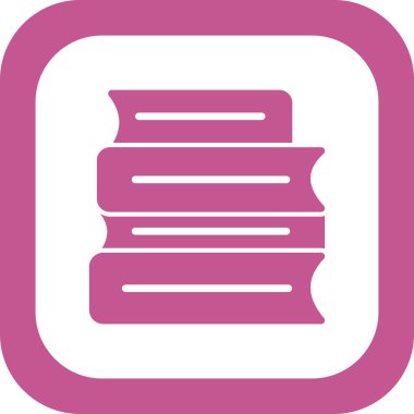 Kitaplar. Web simgesi basit illüstrasyon