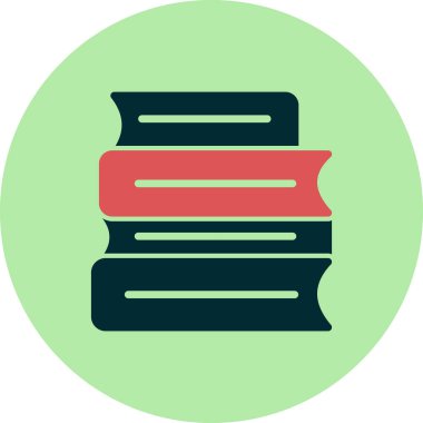 Kitaplar. Web simgesi basit illüstrasyon