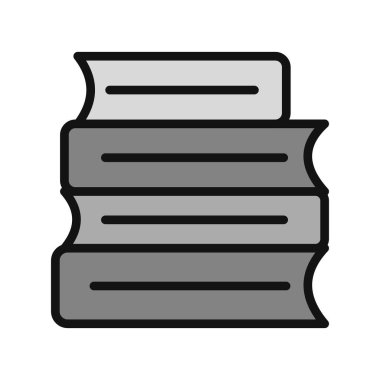 Kitaplar. Web simgesi basit illüstrasyon