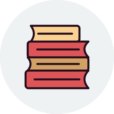 Kitaplar. Web simgesi basit illüstrasyon