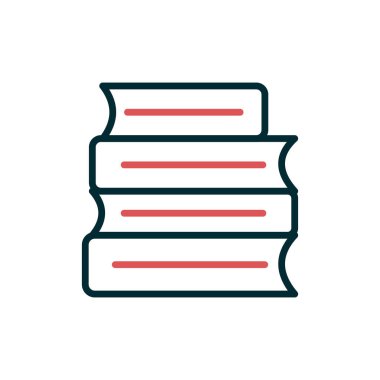 Kitaplar. Web simgesi basit illüstrasyon