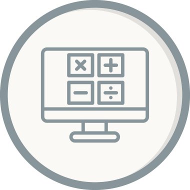 Modern hesap makinesi simgesinin vektör çizimi