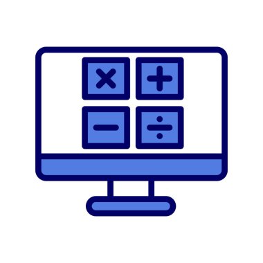 Modern hesap makinesi simgesinin vektör çizimi