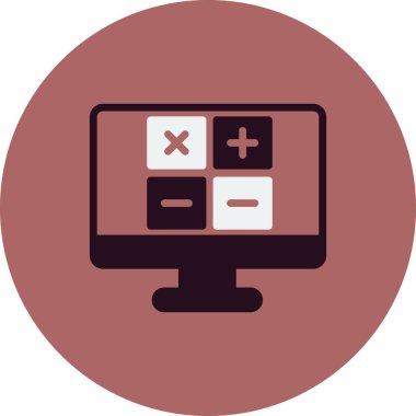 Modern hesap makinesi simgesinin vektör çizimi