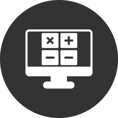 Modern hesap makinesi simgesinin vektör çizimi