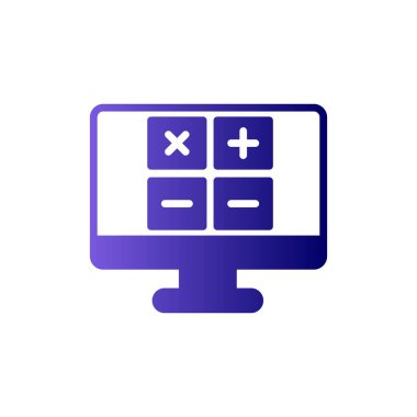 Modern hesap makinesi simgesinin vektör çizimi