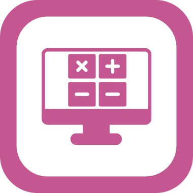 Modern hesap makinesi simgesinin vektör çizimi