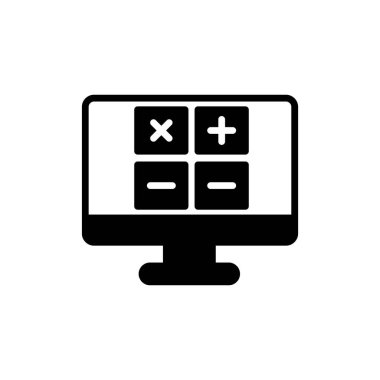 Modern hesap makinesi simgesinin vektör çizimi