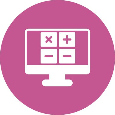 Modern hesap makinesi simgesinin vektör çizimi