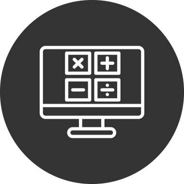 Modern hesap makinesi simgesinin vektör çizimi