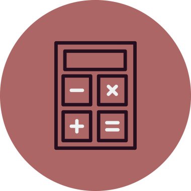 Modern hesap makinesi simgesinin vektör çizimi