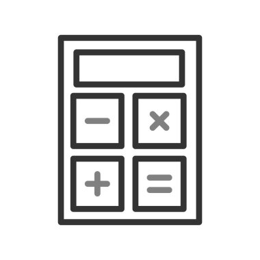 Modern hesap makinesi simgesinin vektör çizimi