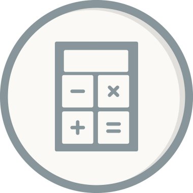 Modern hesap makinesi simgesinin vektör çizimi