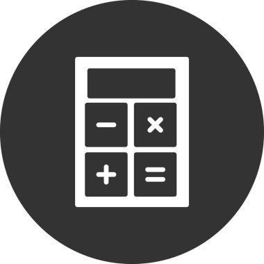 Modern hesap makinesi simgesinin vektör çizimi