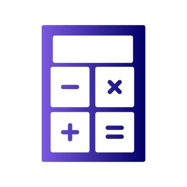 Modern hesap makinesi simgesinin vektör çizimi