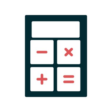 Modern hesap makinesi simgesinin vektör çizimi