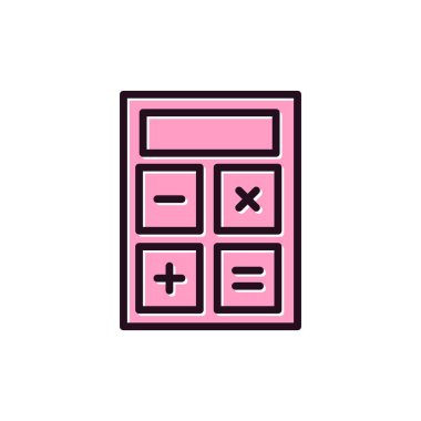 Modern hesap makinesi simgesinin vektör çizimi