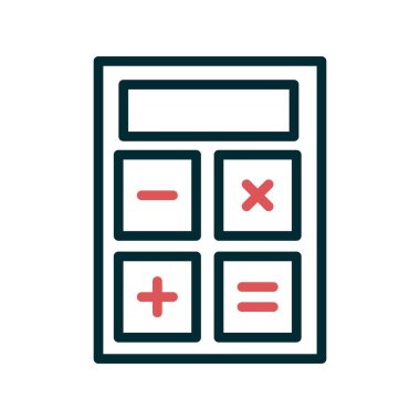 Modern hesap makinesi simgesinin vektör çizimi