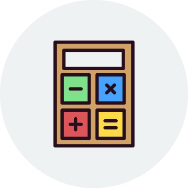 Modern hesap makinesi simgesinin vektör çizimi