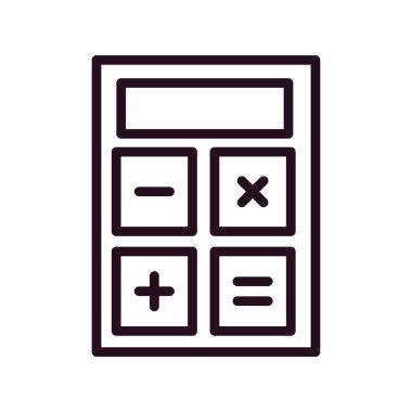 Modern hesap makinesi simgesinin vektör çizimi