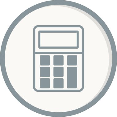 Modern hesap makinesi simgesinin vektör çizimi