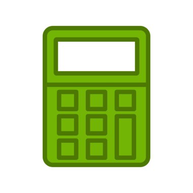 Modern hesap makinesi simgesinin vektör çizimi