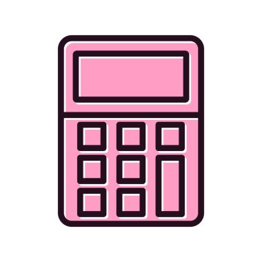 Modern hesap makinesi simgesinin vektör çizimi