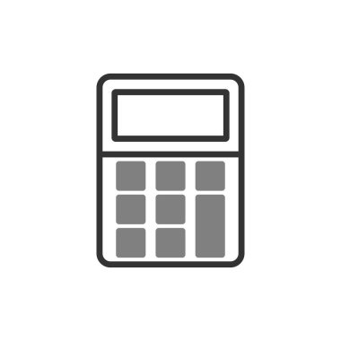 Modern hesap makinesi simgesinin vektör çizimi