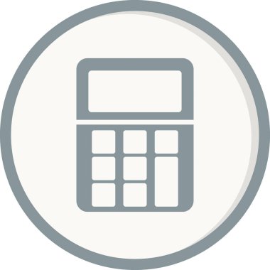 Modern hesap makinesi simgesinin vektör çizimi