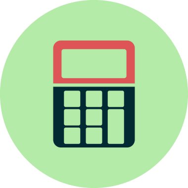 Modern hesap makinesi simgesinin vektör çizimi