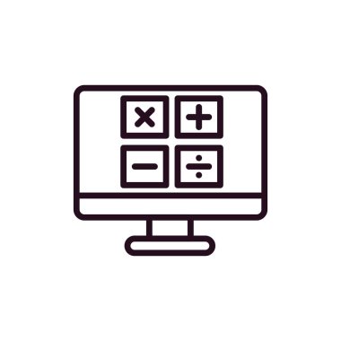 Modern hesap makinesi simgesinin vektör çizimi